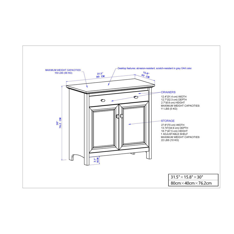 Rosalind Wheeler Aisah 31.5'' Wide 1 Drawer Storage & Reviews Wayfair
